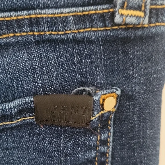 7 For All Mankind Blue Skinny Jeans Versatile Style - Picture 3 of 7